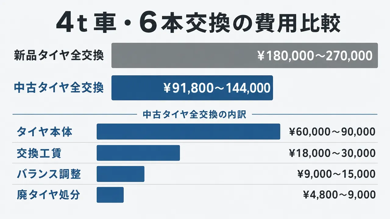 トラックタイヤのサイドウォール模式図。「225/80R17.5」の各数字が示す意味(断面幅・偏平率・ラジアル構造・リム径)を矢印と吹き出しで解説。右下に製造年週コード「1524」の読み方も併記