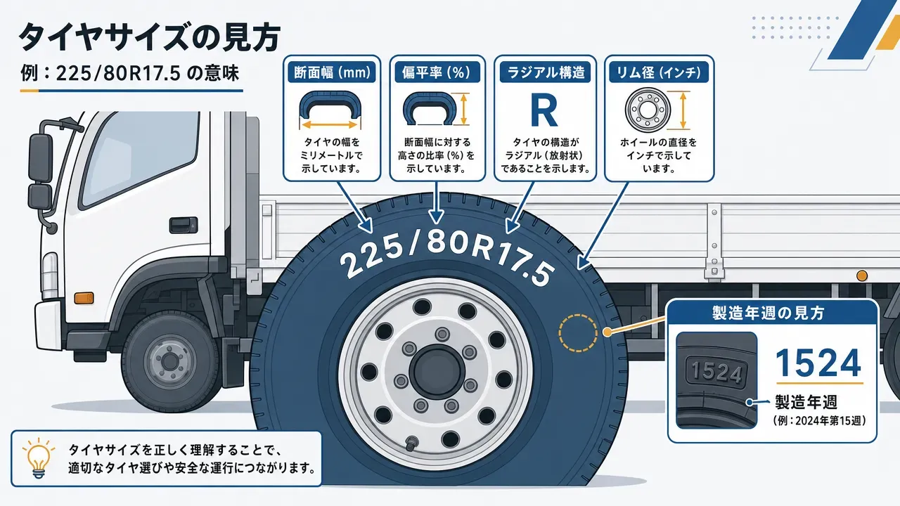 4t車6本交換の費用比較インフォグラフィック。新品全交換(18〜27万円)と中古全交換(9.2〜14.4万円)を横棒グラフで対比。中古側はタイヤ本体・交換工賃・バランス調整・廃タイヤ処分の内訳も表示