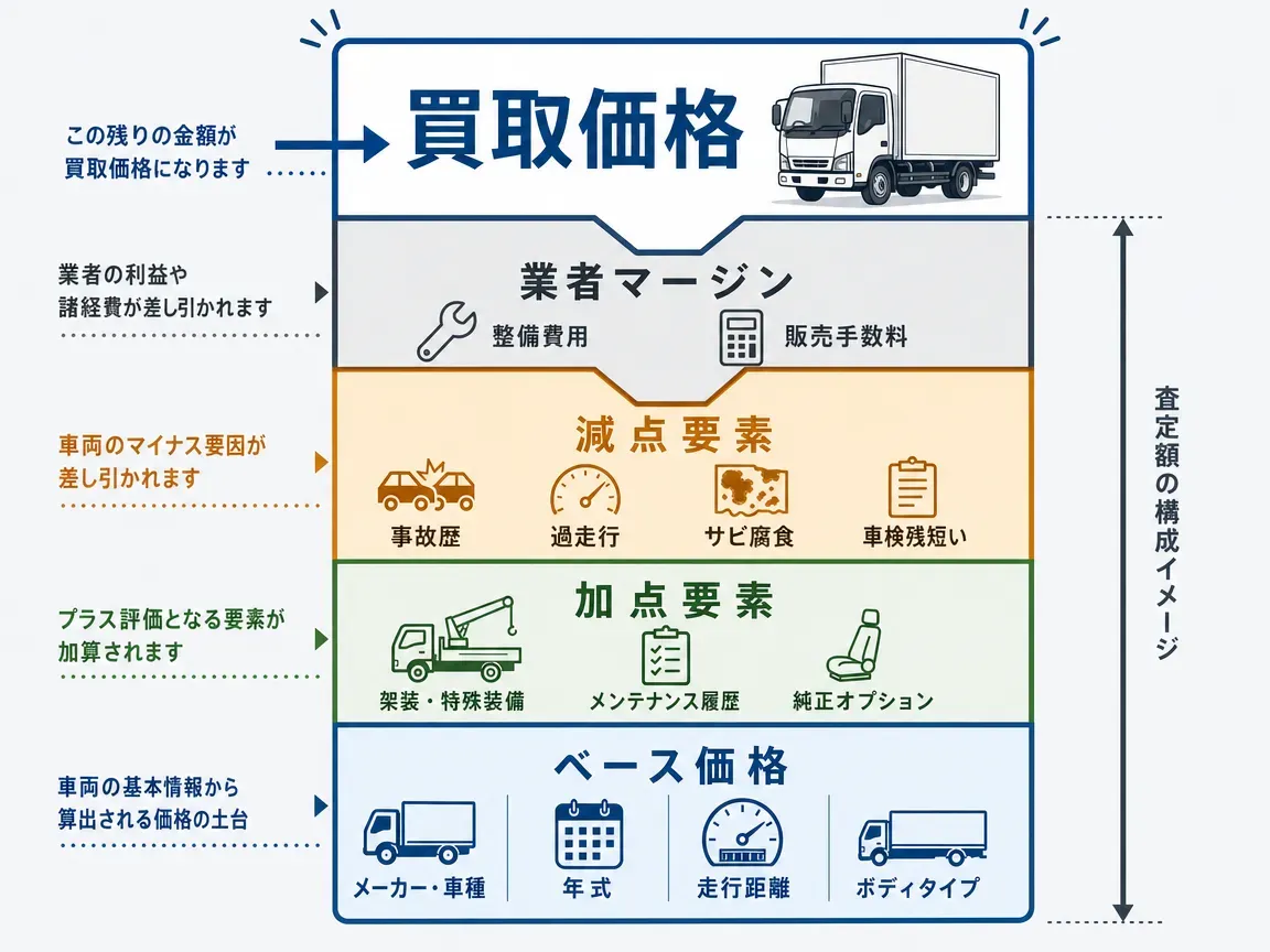 悪質業者を見分ける5つのチェックポイント一覧。見積書の内訳確認、契約書の減額条項確認、口コミ・評判の複数ソース確認、JPUC加盟の有無確認、社名・ロゴ消し無料確認の5項目をチェックボックス形式で提示。末尾に『1つでも不審点があれば契約前に再検討』の警告